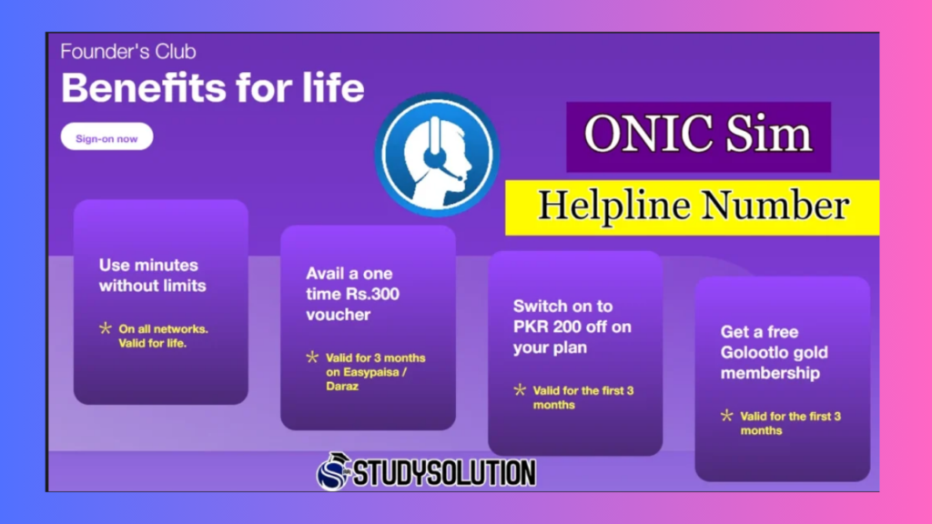 Onic Sim Helpline Number